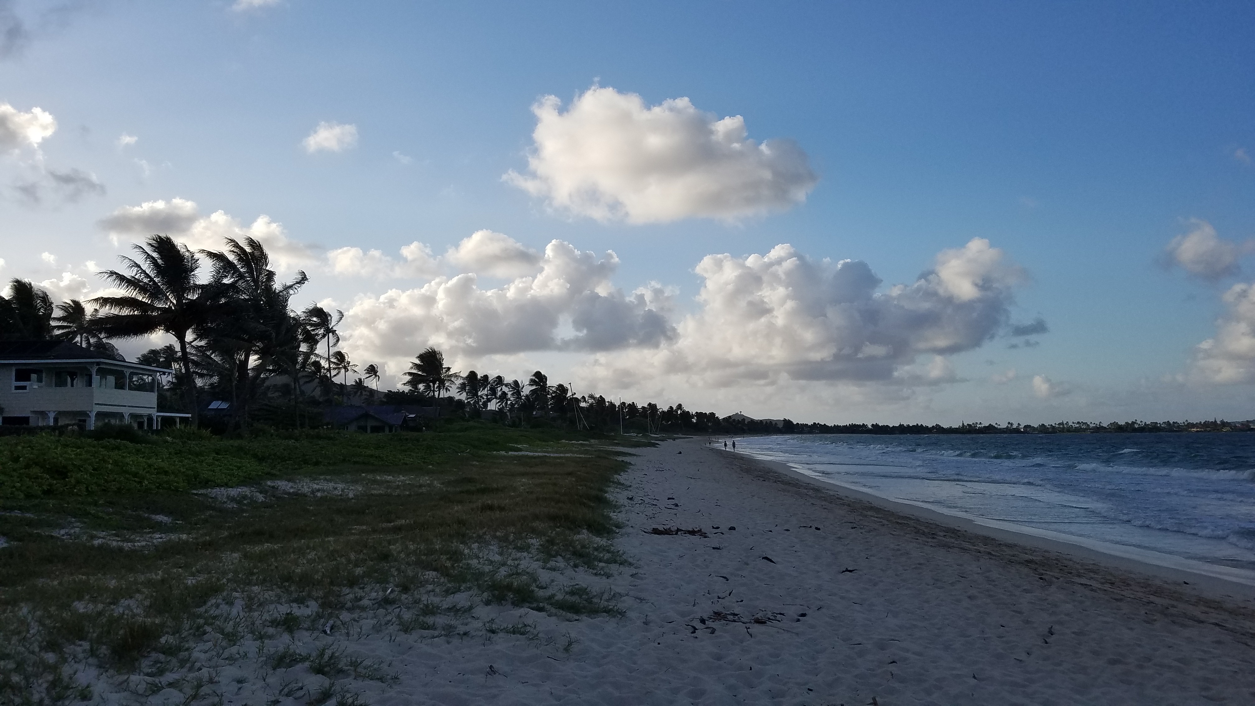 Shot of Lanikai looking towards the Marine Corps base.
