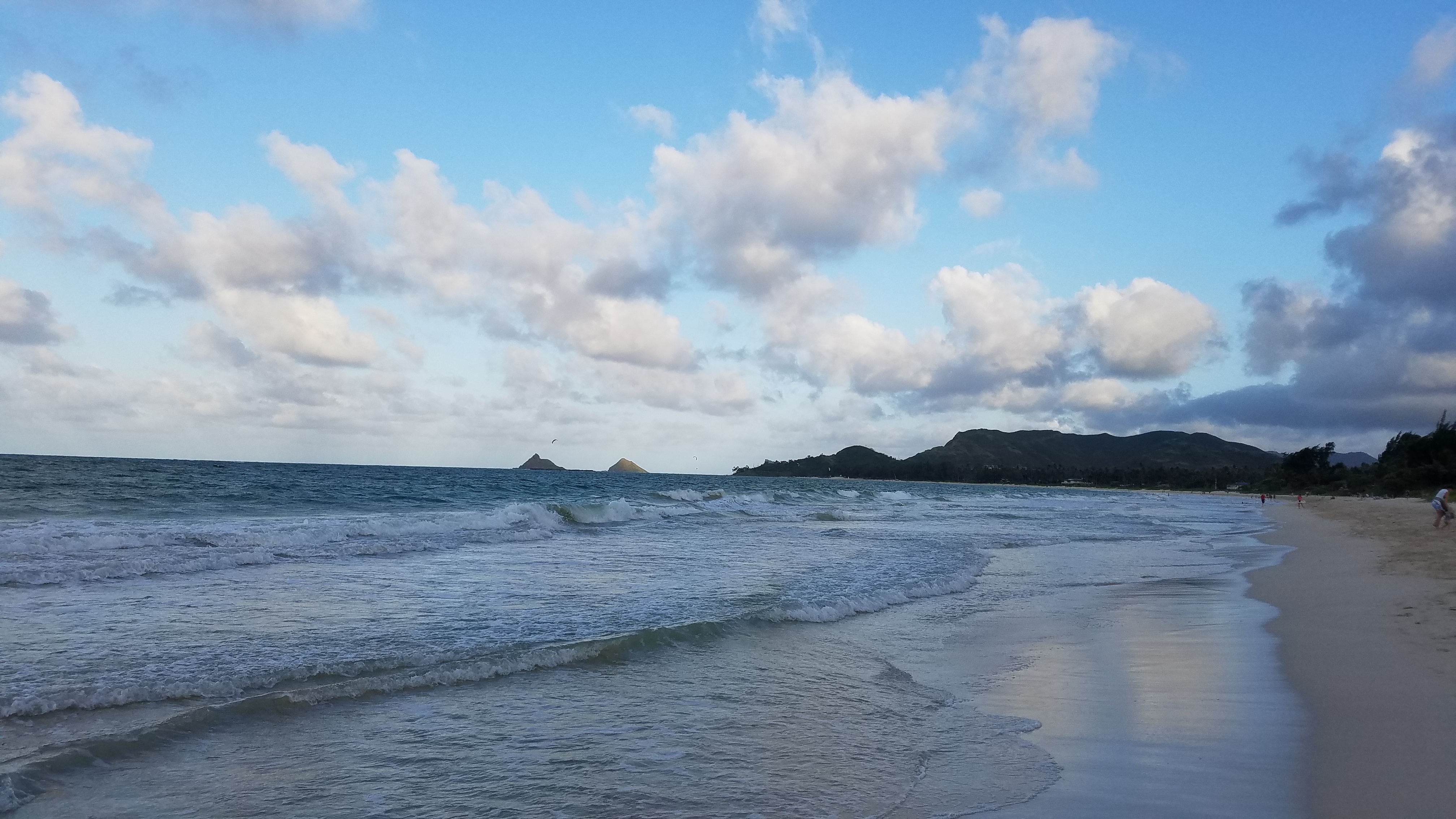 Lanikai Beach in Kailua at twilight